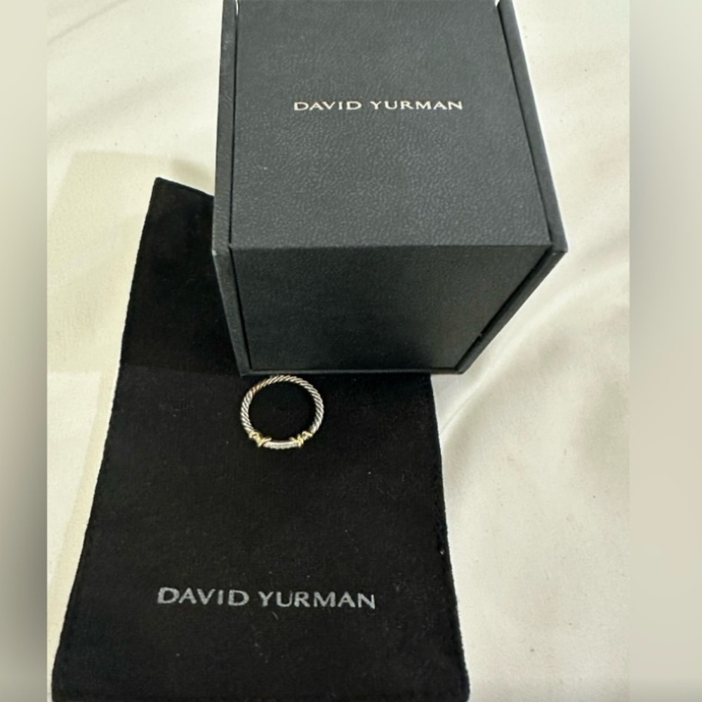 David Yurman Gold and Silver Diamond Ring Very gently used - Picture 2 of 5